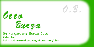 otto burza business card